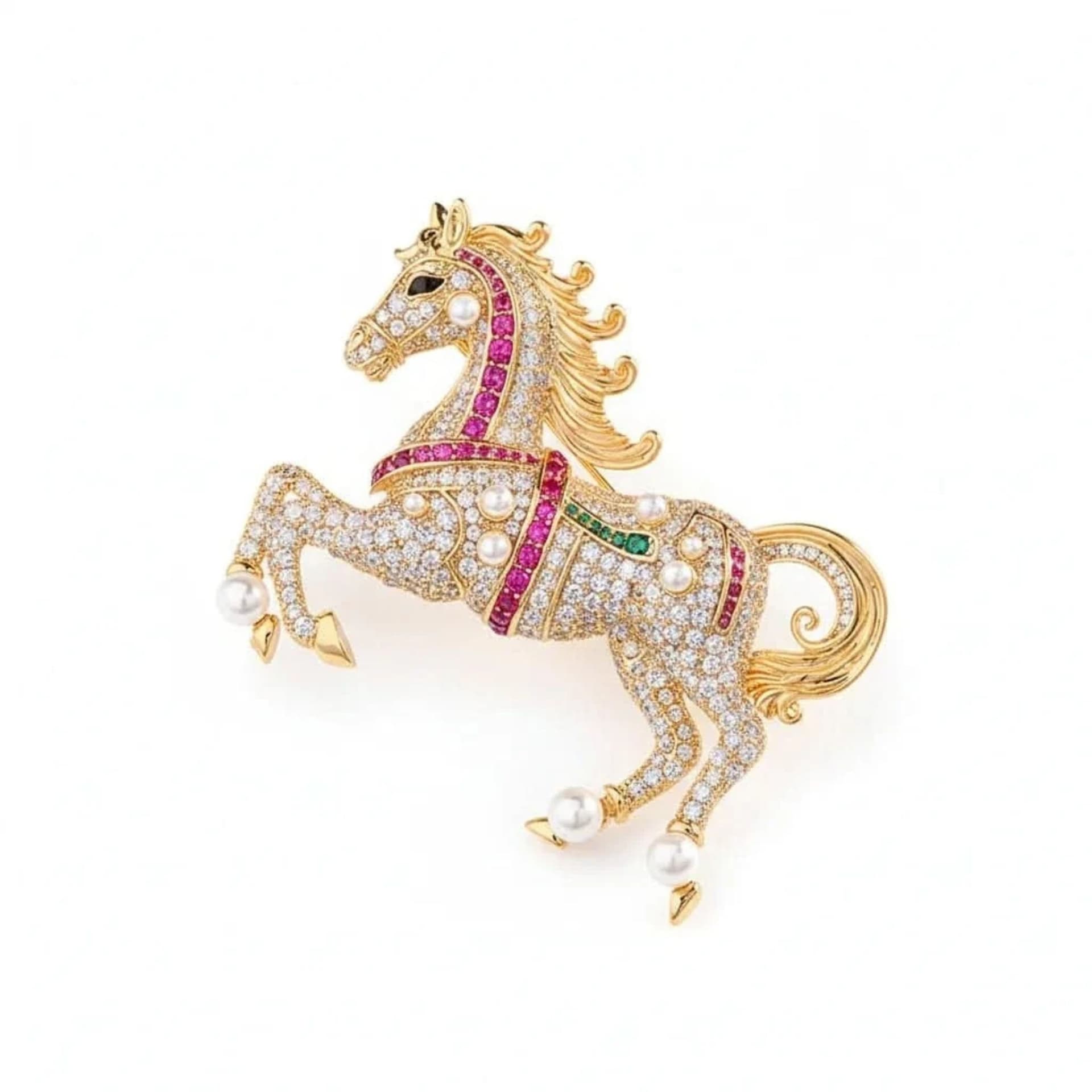 Angel Barocco Angel Barocco Women's Galloping Horse Brooch