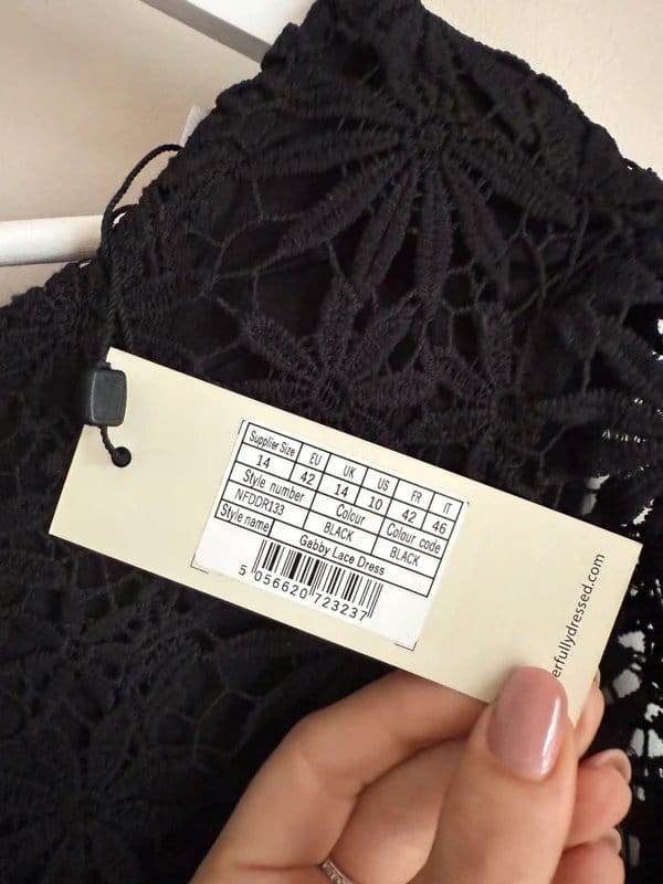 Never Fully Dressed Gorgeous Size 14 Never Fully Dressed Exposed Lace Black Floral Lace Maxi Dress RRP £185 - 1
