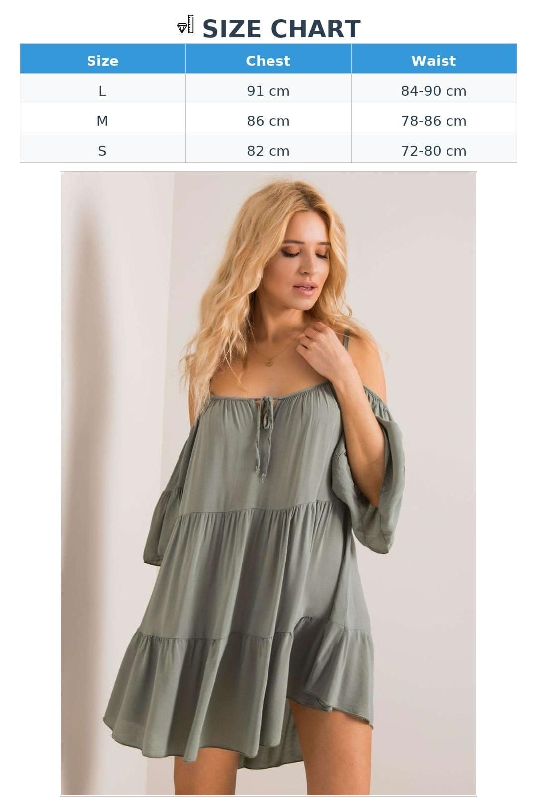 Love Lace Love Lace Women's Summer Asymmetrical Frill Tie Neck Dress Style 165879 in Green - 4