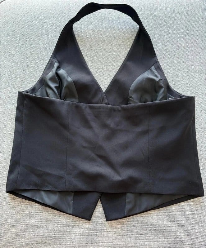 New Look Black Satin Waistcoat