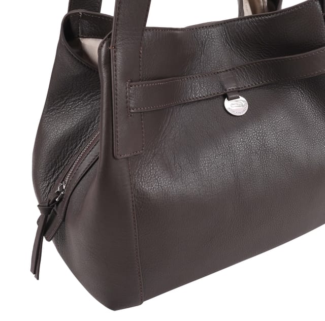 Paul Costelloe Paul Costelloe Women's Donato Leather Shoulder Bag in Dark Brown - 2
