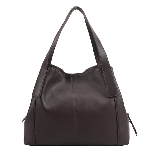 Paul Costelloe Paul Costelloe Women's Donato Leather Shoulder Bag in Dark Brown - 3
