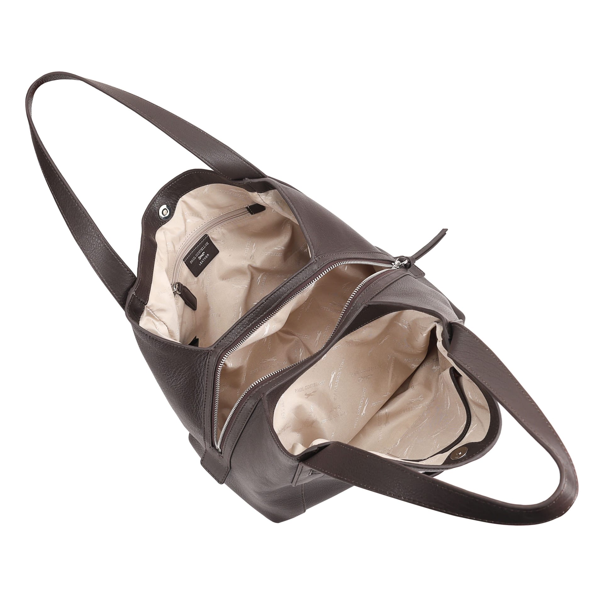 Paul Costelloe Paul Costelloe Women's Donato Leather Shoulder Bag in Dark Brown - 4