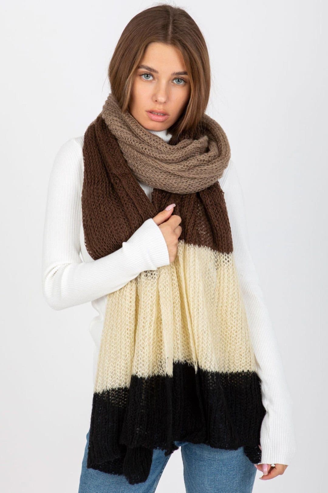 Love Lace Love Lace Women's Colorful Long Warm Winter Scarf Extra Length Soft Cozy Shawl Wrap in Beige