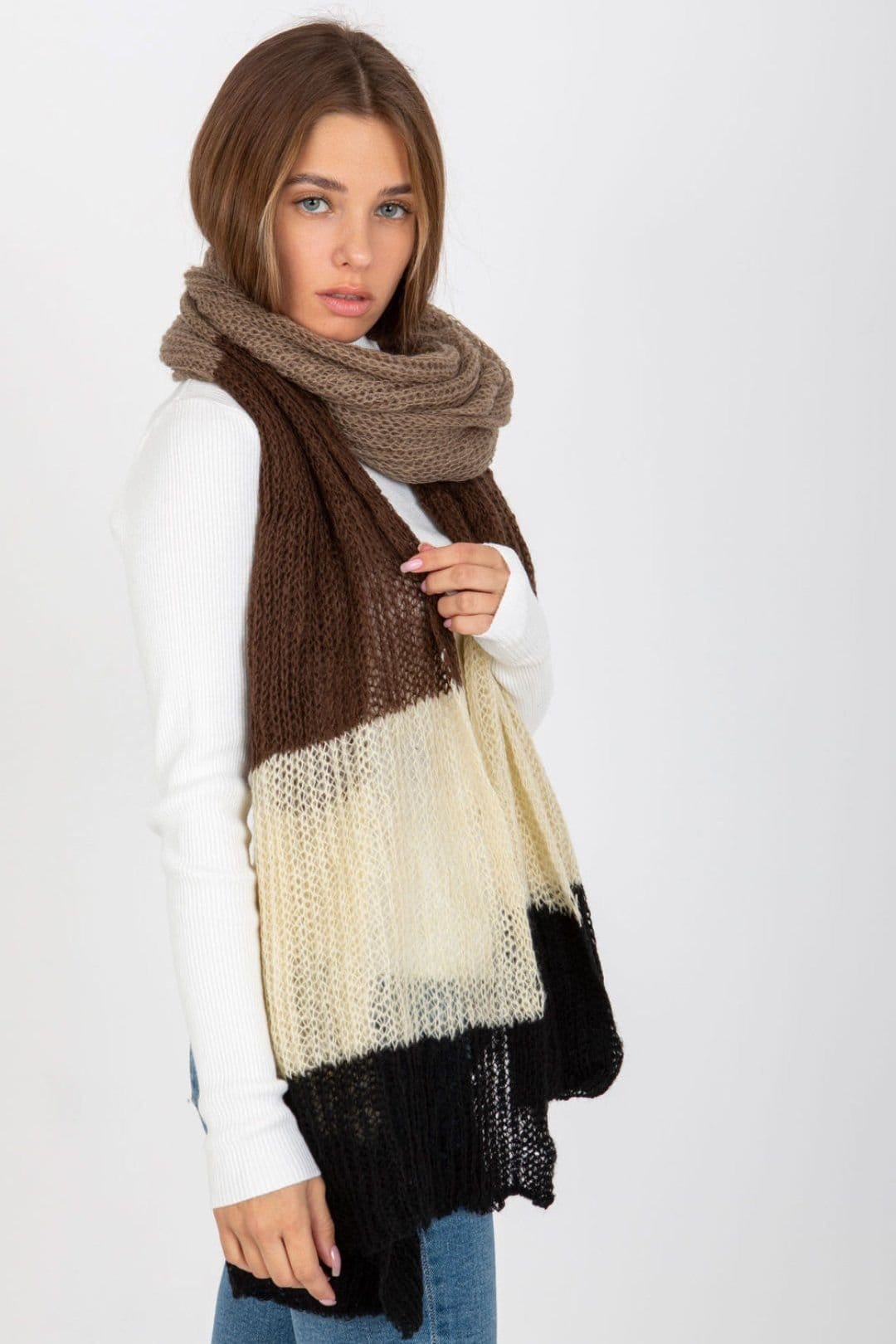 Love Lace Love Lace Women's Colorful Long Warm Winter Scarf Extra Length Soft Cozy Shawl Wrap in Beige - 4