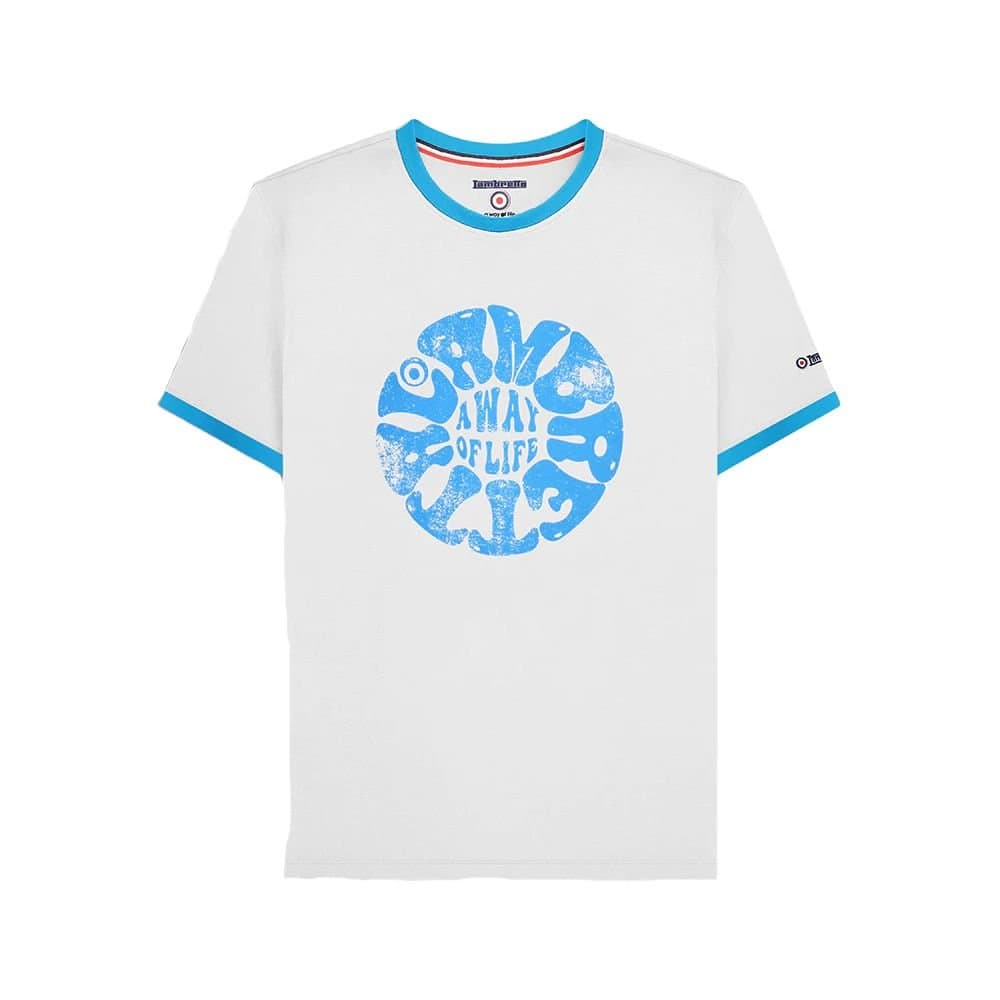 Lambretta Lambretta Men's SS24 Ringer Festival T-Shirt in White