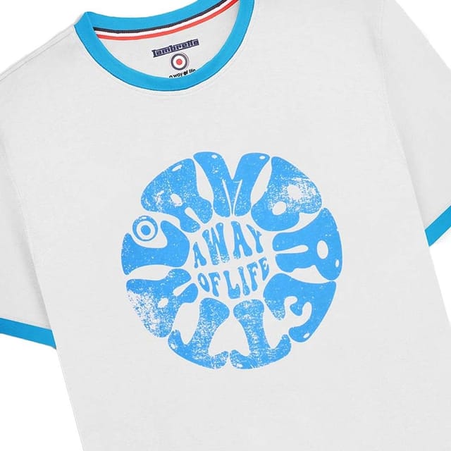 Lambretta Lambretta Men's SS24 Ringer Festival T-Shirt in White - 2