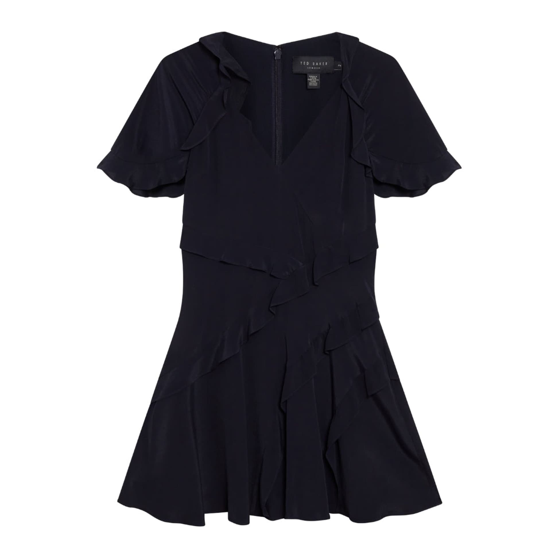 Ted Baker Ted Baker Women's Jojii Short Sleeve V-Neck Mini Dress in Dark Navy