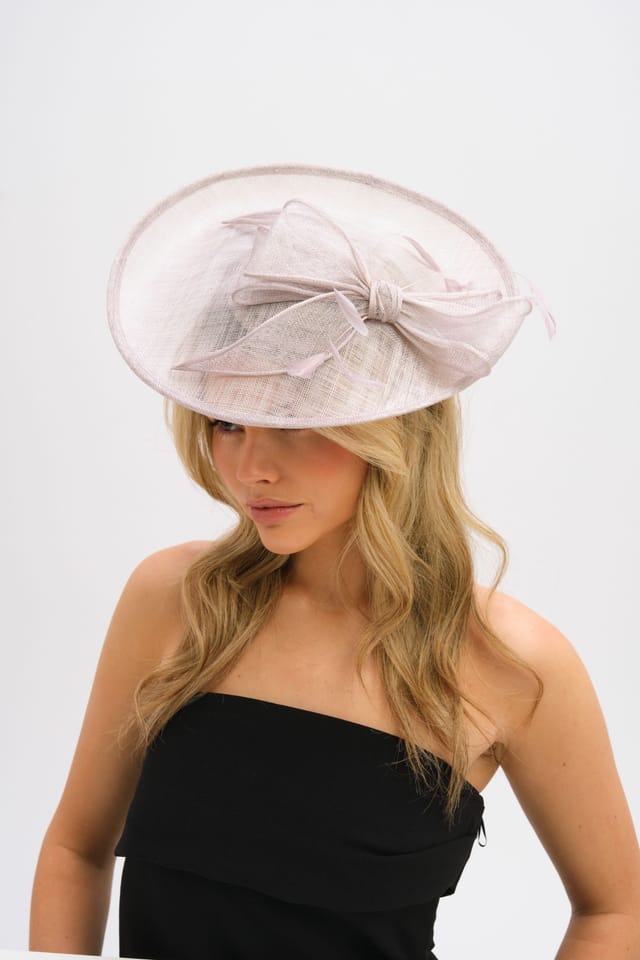 Jon Richard Jon Richard Women's Mink Large Bow Hat Fascinator in Beige - 2