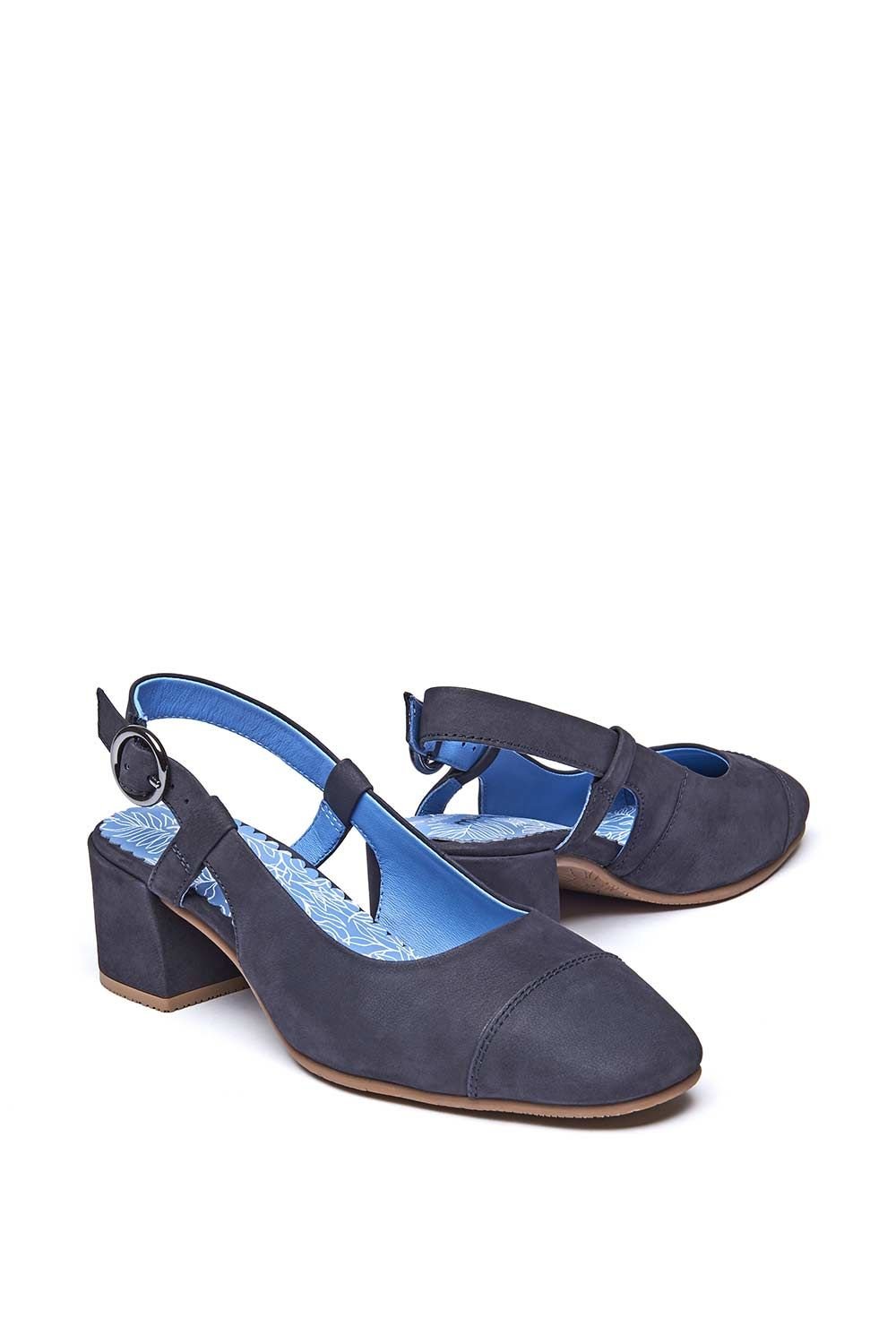 Moshulu Moshulu Women's 'Emiko' Nubuck Slingback Court Heels in Indigo - 2