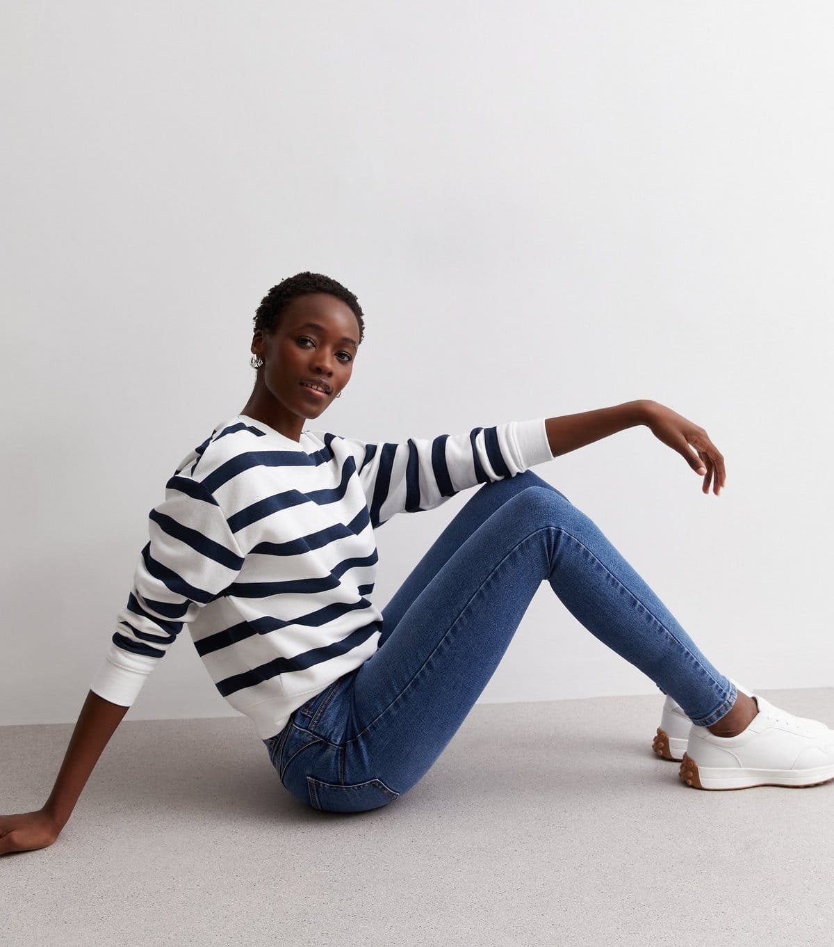 New Look Blue High Waist Skinny Jeans