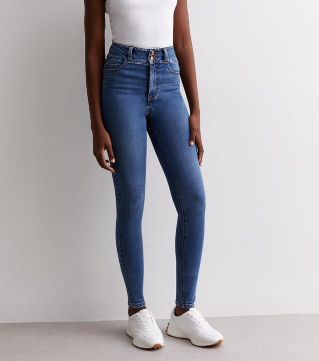 New Look Women's Tall Blue High Waist Yazmin Skinny Jeans New Look - 2