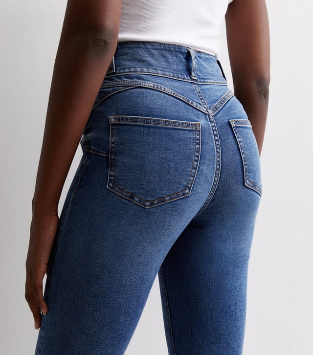 New Look Women's Tall Blue High Waist Yazmin Skinny Jeans New Look - 3