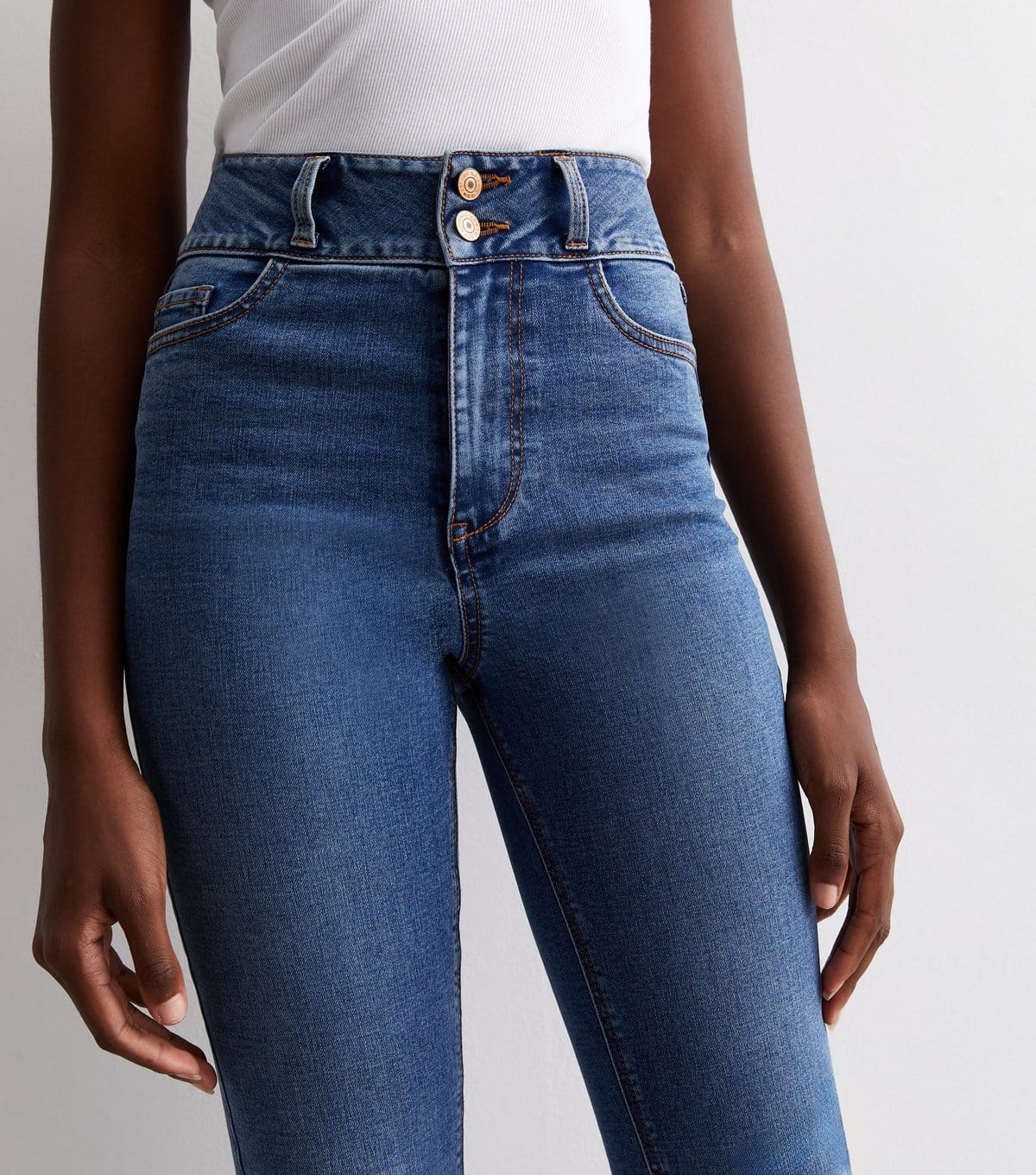 New Look Women's Tall Blue High Waist Yazmin Skinny Jeans New Look - 4
