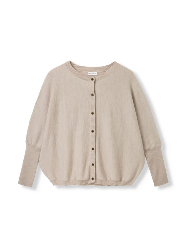 Celtic & Co Celtic & Co Women's Fine Knit Merino Cardigan in Cream - 2