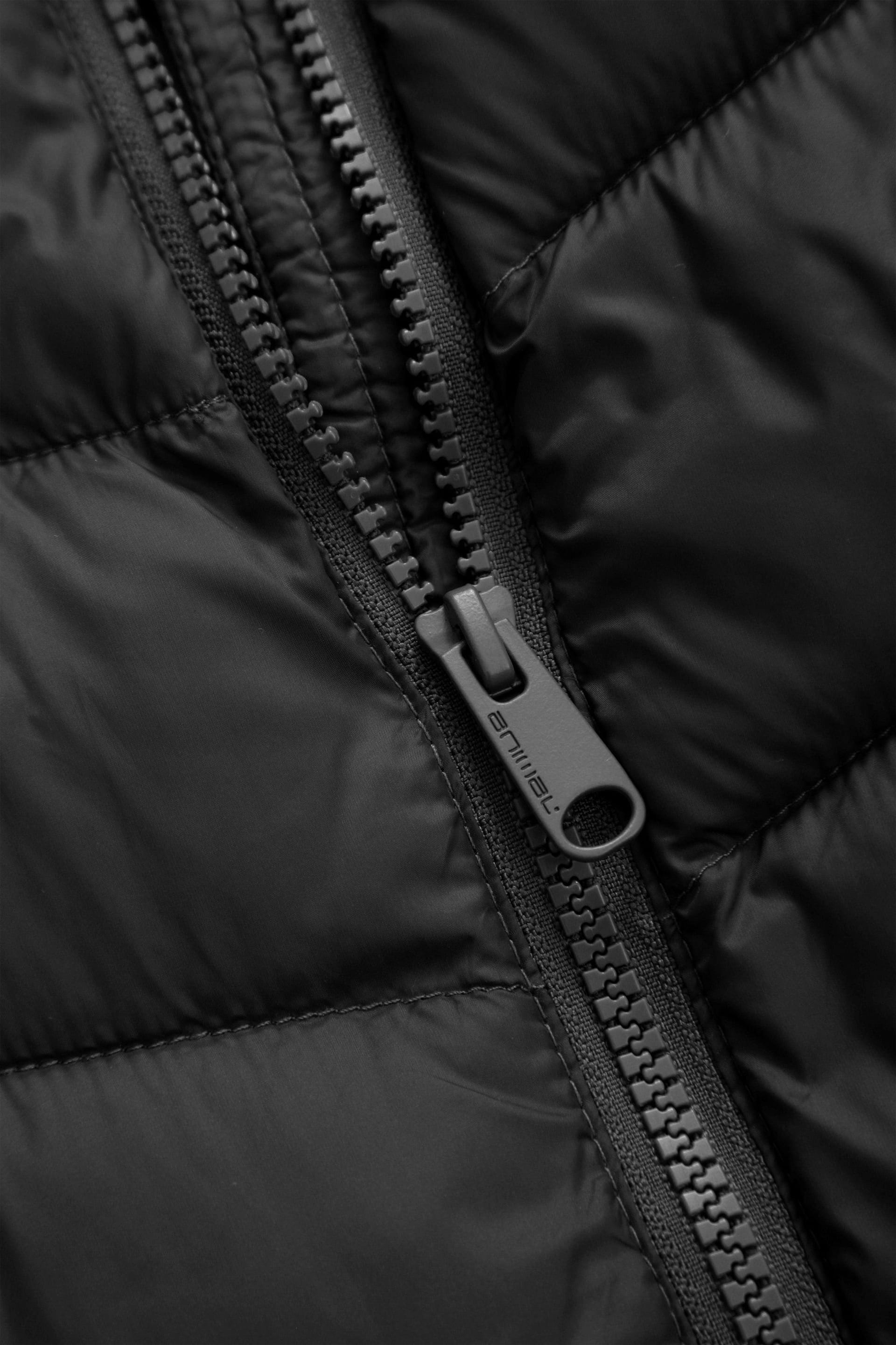 Animal Animal Women's 'Frankie' Water Resistant Cosy Hood Padded Snug Fit Longline Jacket in Jet Black - 4