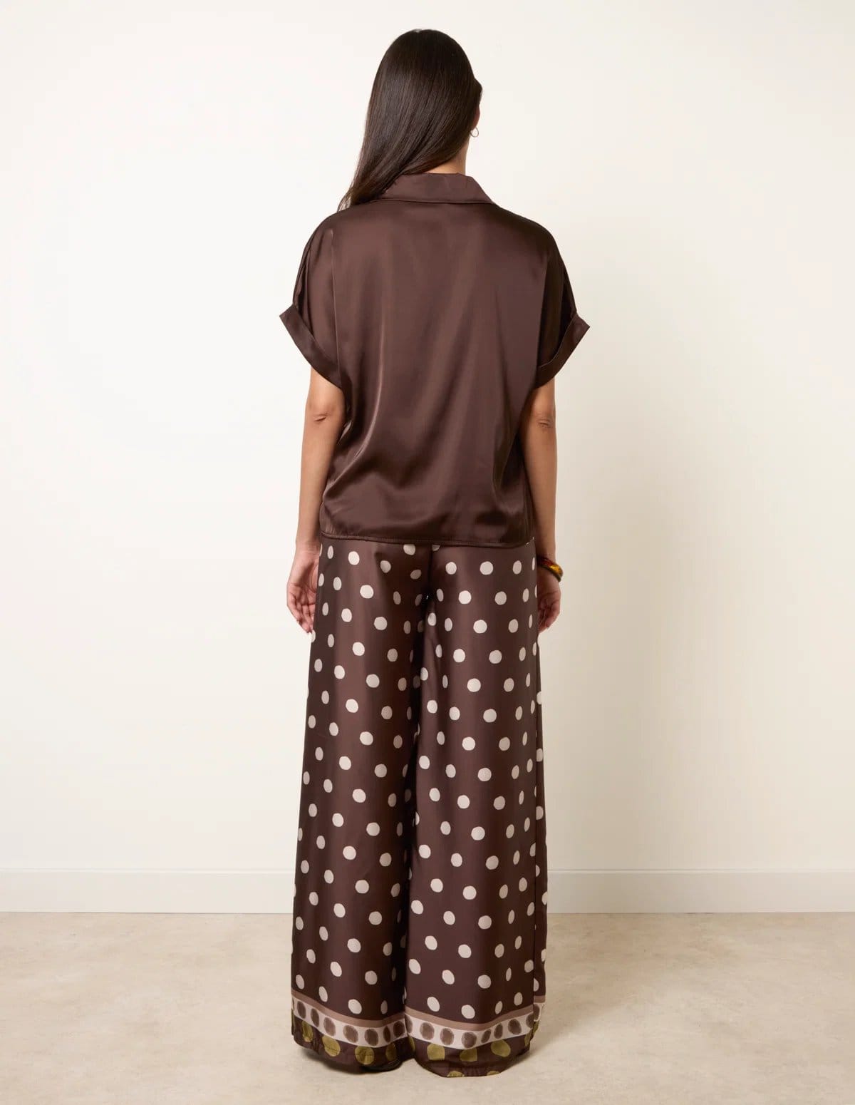 Blue Vanilla Tie Shirt Polka Dot Trouser Set - 4