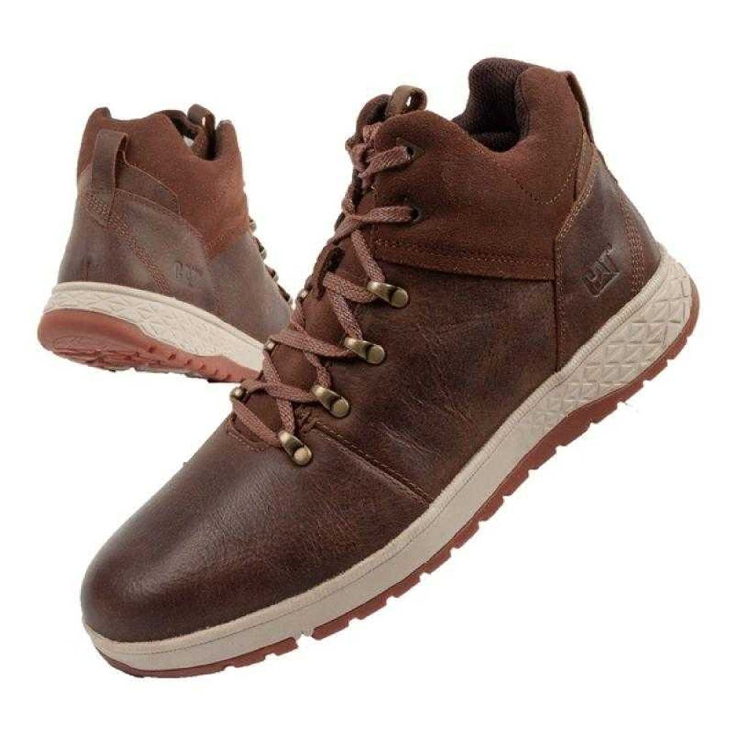 Caterpillar Caterpillar Men's Leather Hiking Ankle Boots in Brown - 4