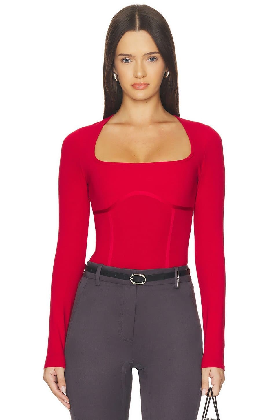 revolve Organic Cotton Scoop Neck Long Sleeve Bodysuit