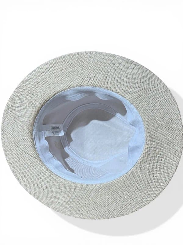 The Unbranded Brand straw fedora hat summer beach hat adult neutral woven holiday sun hat pre owned