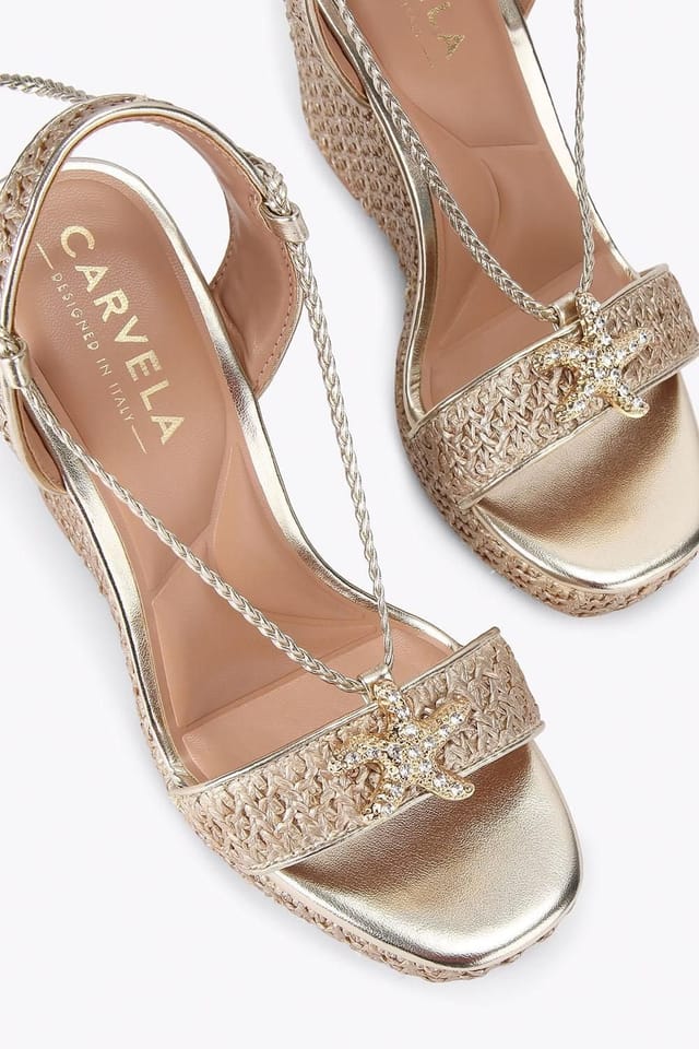 Carvela Carvela Women's 'Marina High Wedge' Sandals in Gold - 2