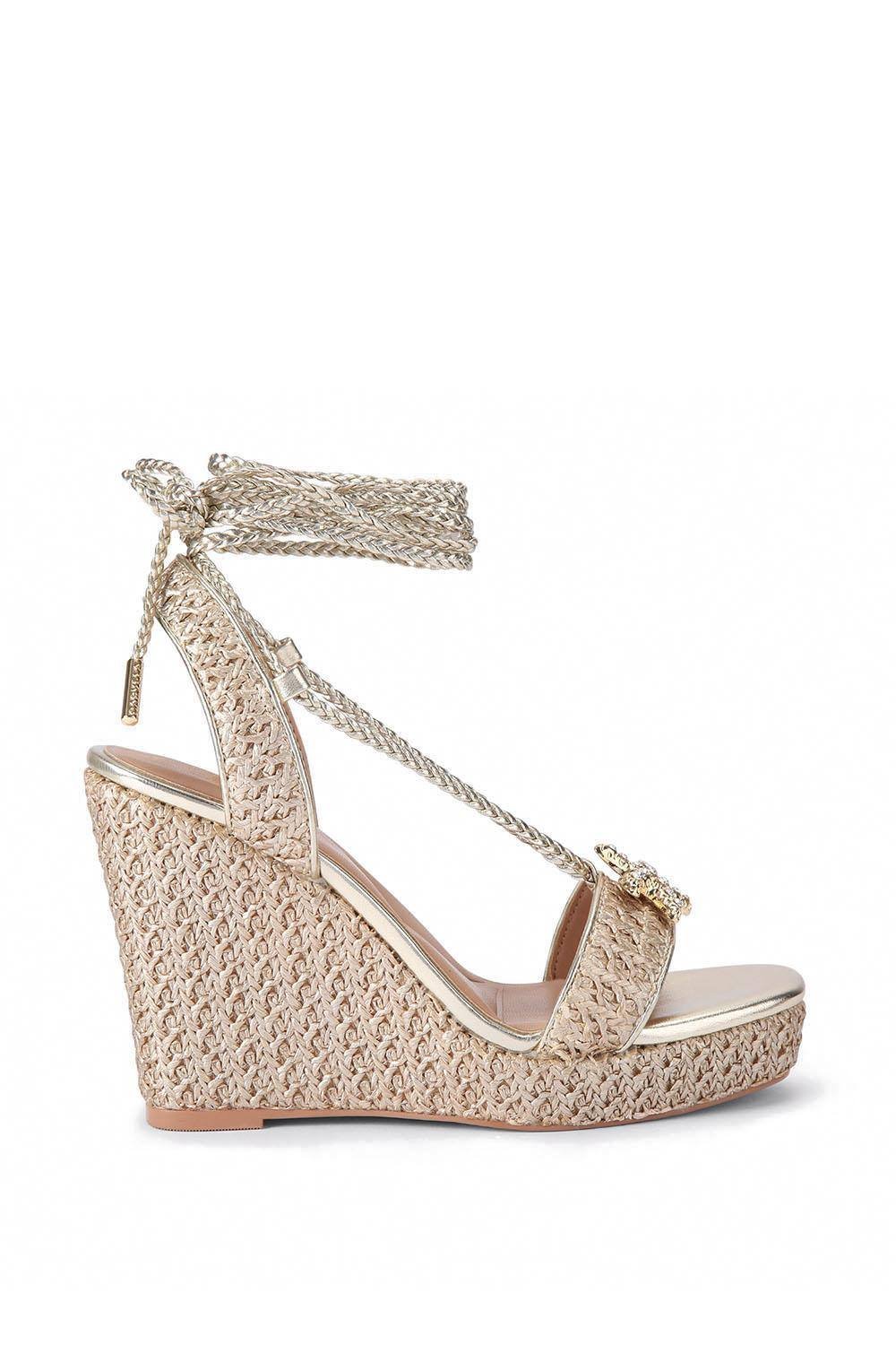 Carvela Carvela Women's 'Marina High Wedge' Sandals in Gold - 4