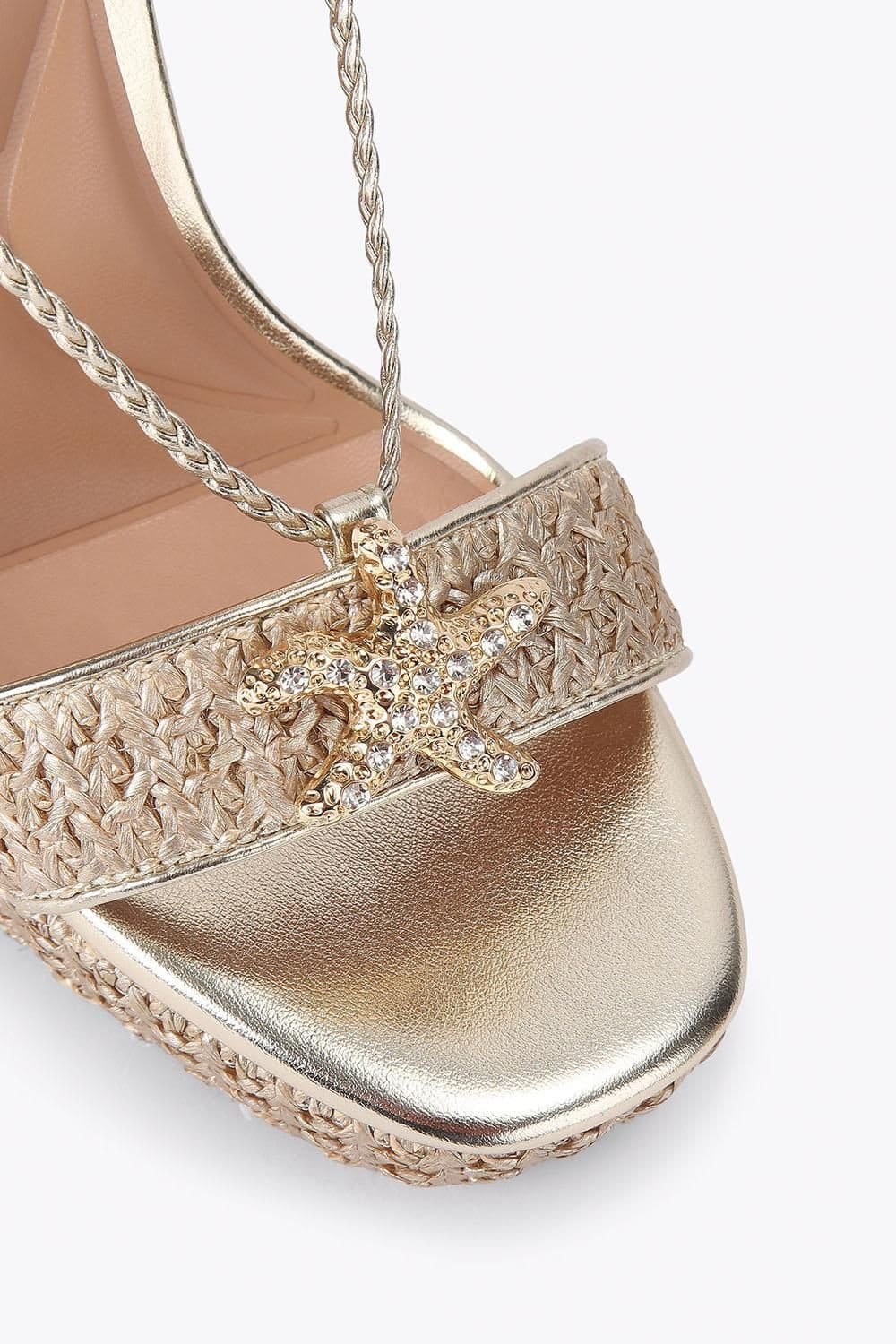 Carvela Carvela Women's 'Marina High Wedge' Sandals in Gold - 4