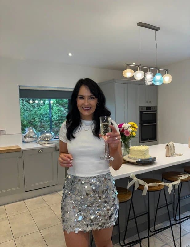 ASOS Sequin skirt worn once silver