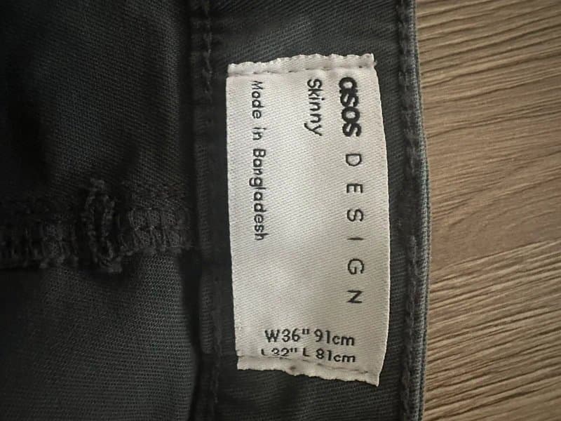 ASOS Men’s ASOS grey chinos pants size W 36/ L 32 excellent condition