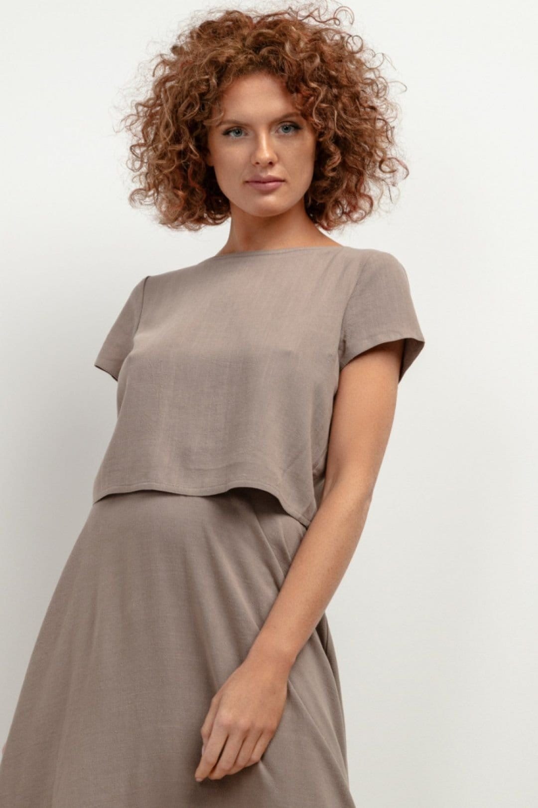 Love Lace Brown Linen Viscose Blouse