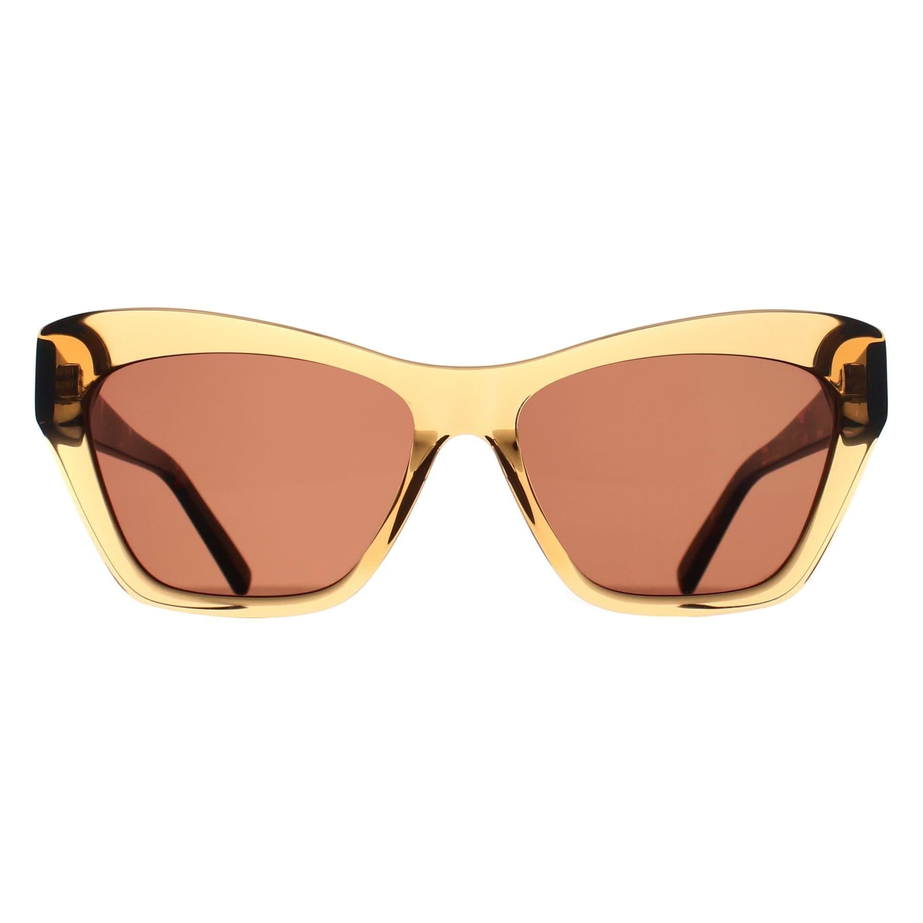 DKNY DKNY Women's Cat Eye Crystal Amber Brown DK535S