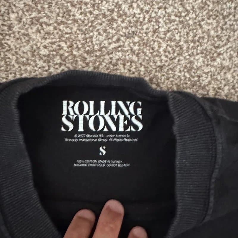 Topman The Rolling Stones Graphic Tee - Washed Black - S