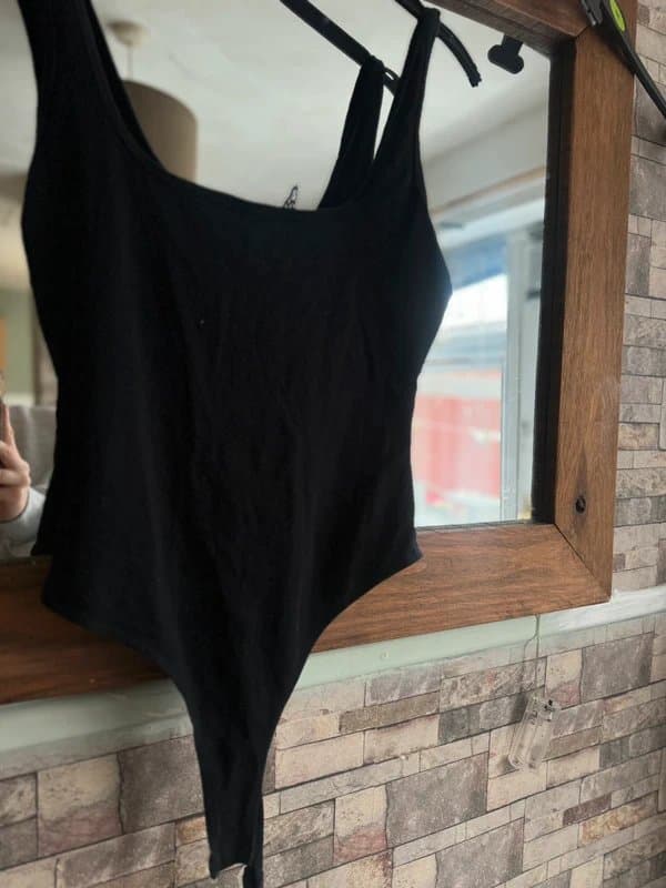 ASOS ASOS Black Thong Bodysuit Size 10