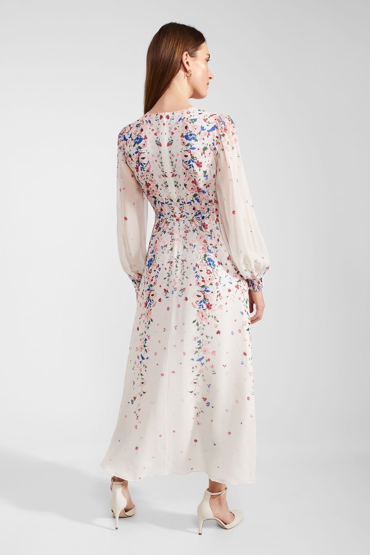 Hobbs London Hobbs London Women's Asher Silk Dress in Off-White - 4