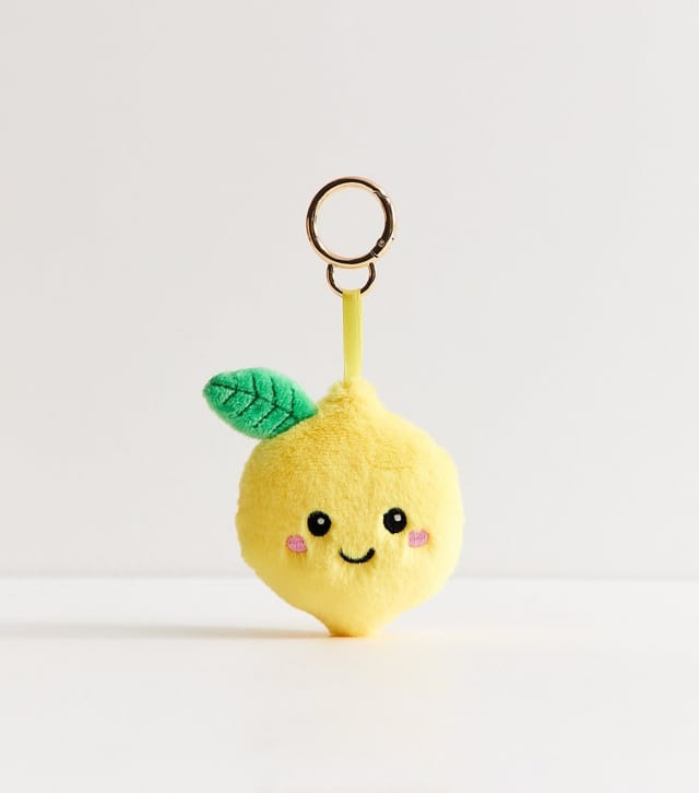 New Look Bright Yellow Lemon Plush Bag Charm New Look - 3