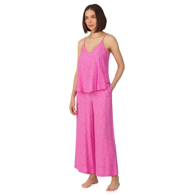 DKNY DKNY Women's Cami & ankle pant sleep set in orchid pink leopard - 3