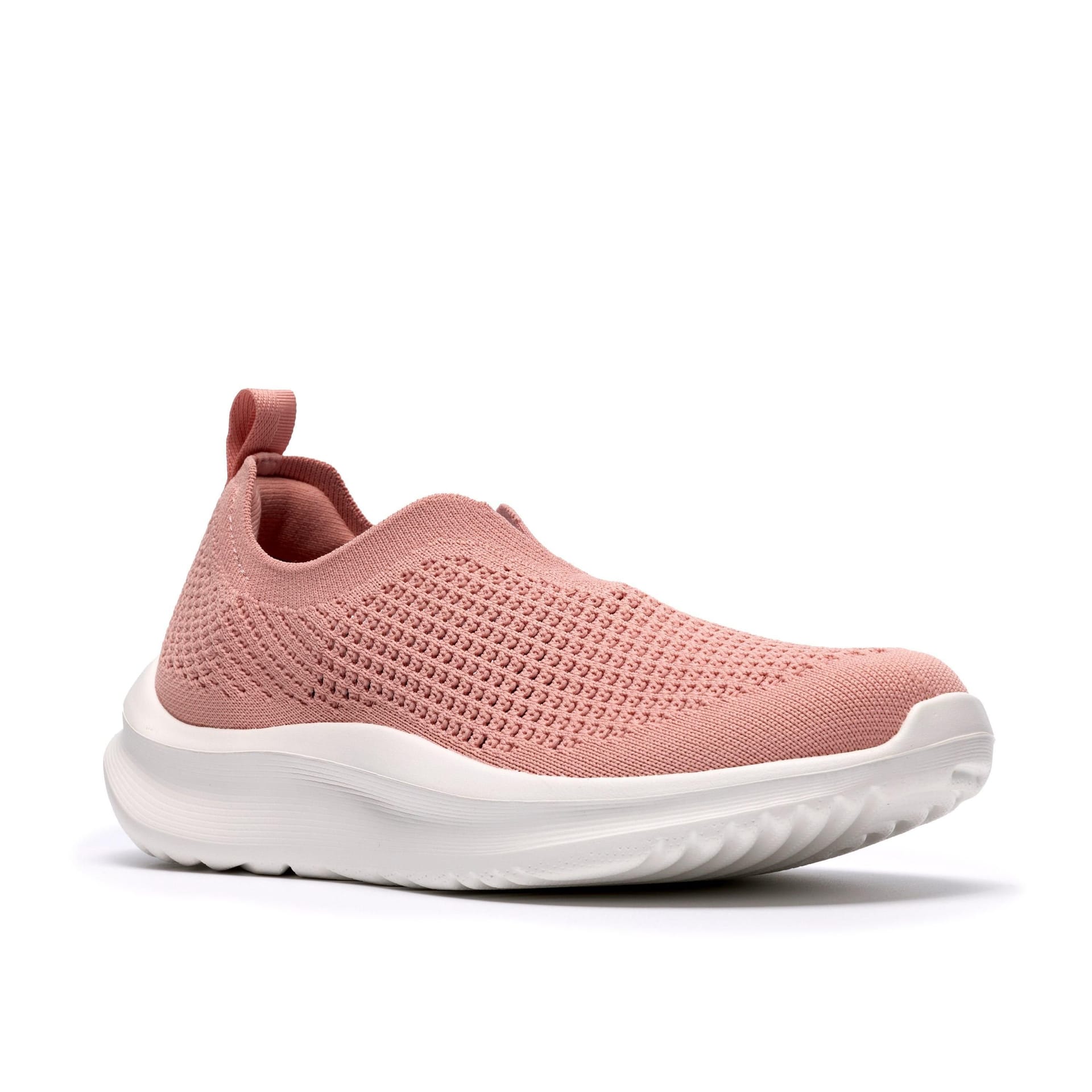 Clarks Clarks Women's Solevana Knit Dusty Pink Slip Ons - 4