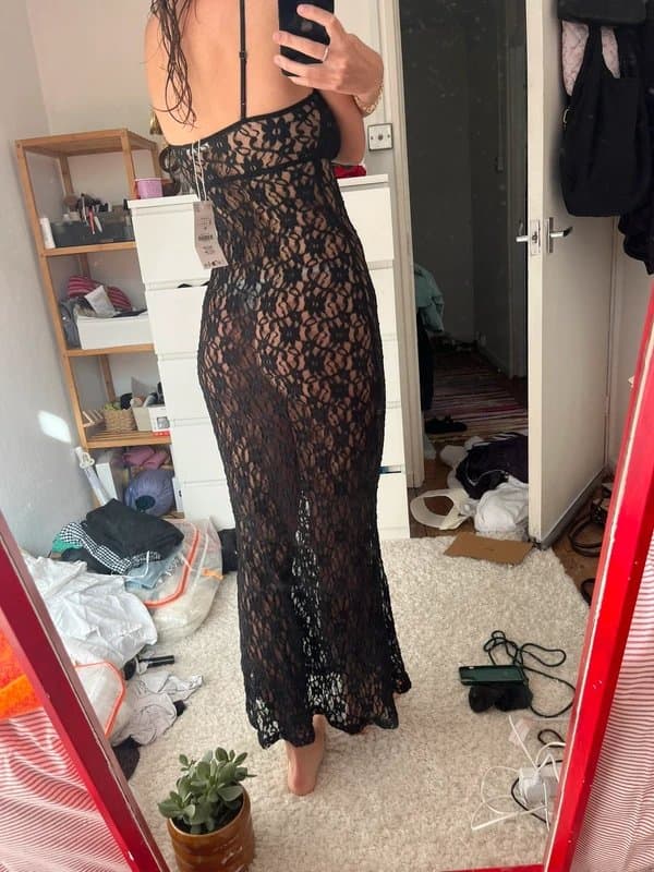 Bershka Lace black dress