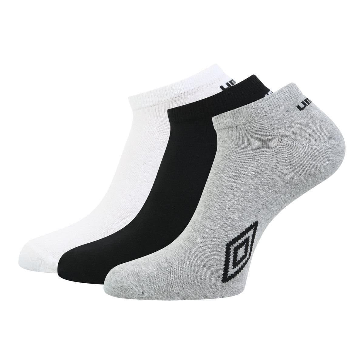 Umbro Umbro Men's Logo Trainer Socks (Pack of 3) in White