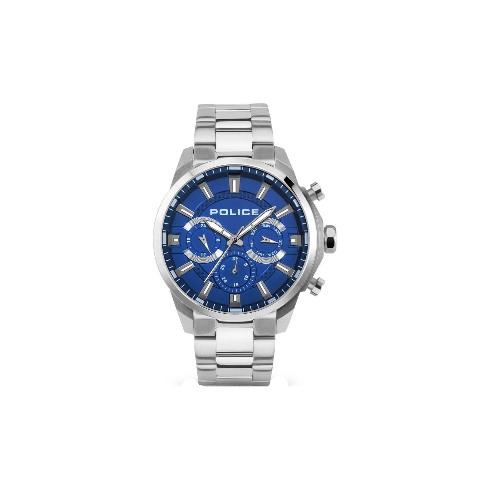 Police Police Men's PEWJK2204203 Menelik 46mm Quartz Watch in Silver