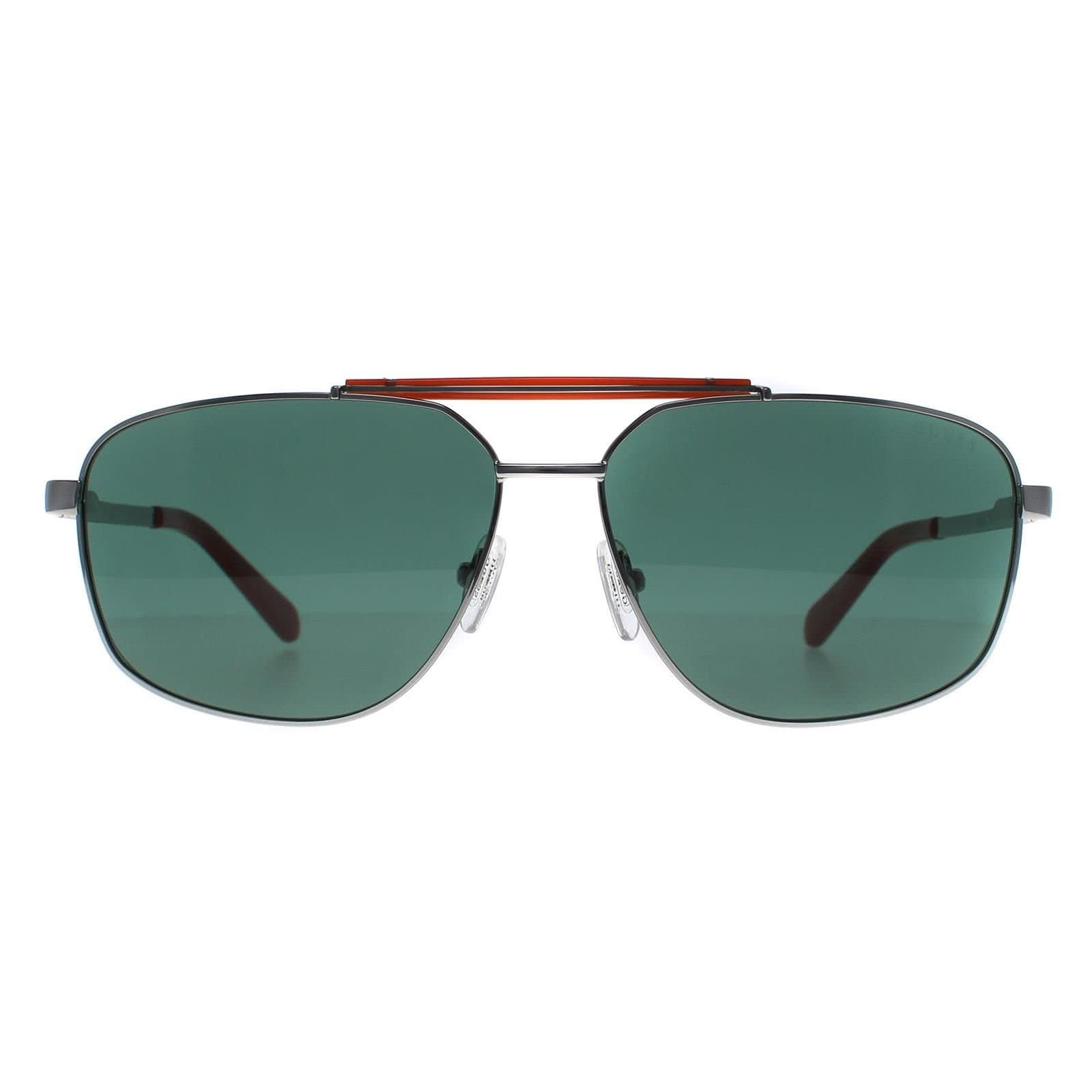 GUESS Guess Men's Aviator Shiny Gunmetal Green GU00054 in Grey