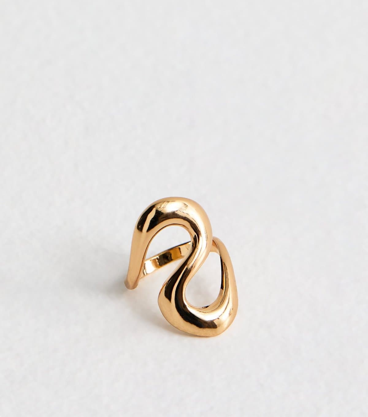 New Look Gold Tone Wavy Ring New Look