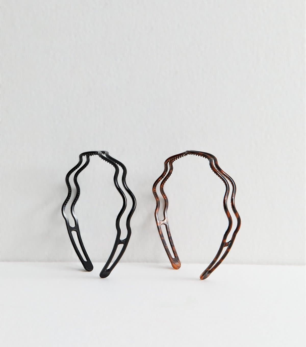 New Look Black Pack Of 2 Wavy Headbands New Look