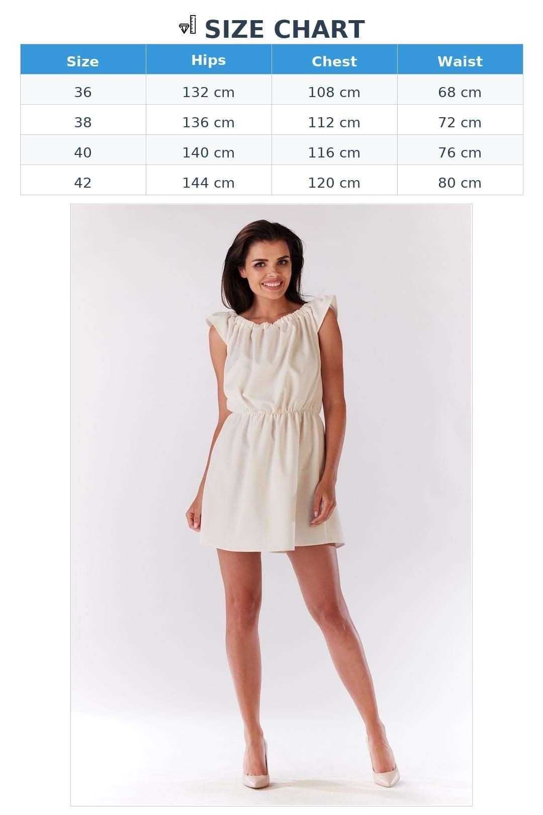 Love Lace Love Lace Women's Shoulder Reveal Elastic Waist Day Dress in Beige - 4