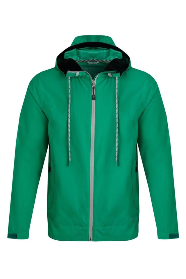 Weird Fish Weird Fish Men's Prescott Waterproof Packable Jacket in Bright Green - 2