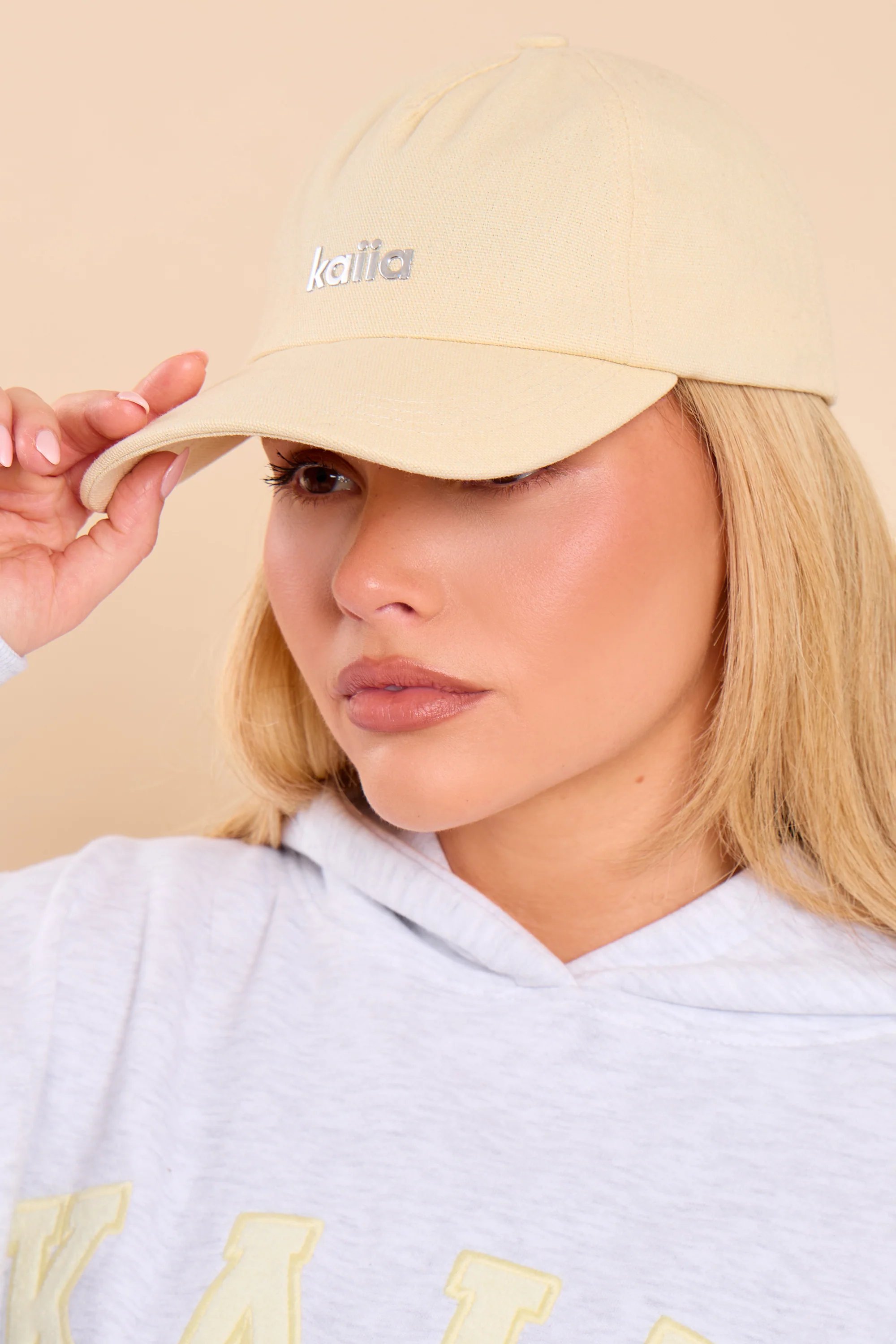 Kaiia Kaiia Chrome Logo Cap Lemon - 1