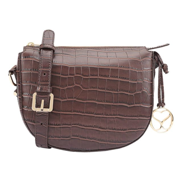 Sosandar SOSANDAR Women's Fairfax Leather Cross Body Bag in Brown - 2