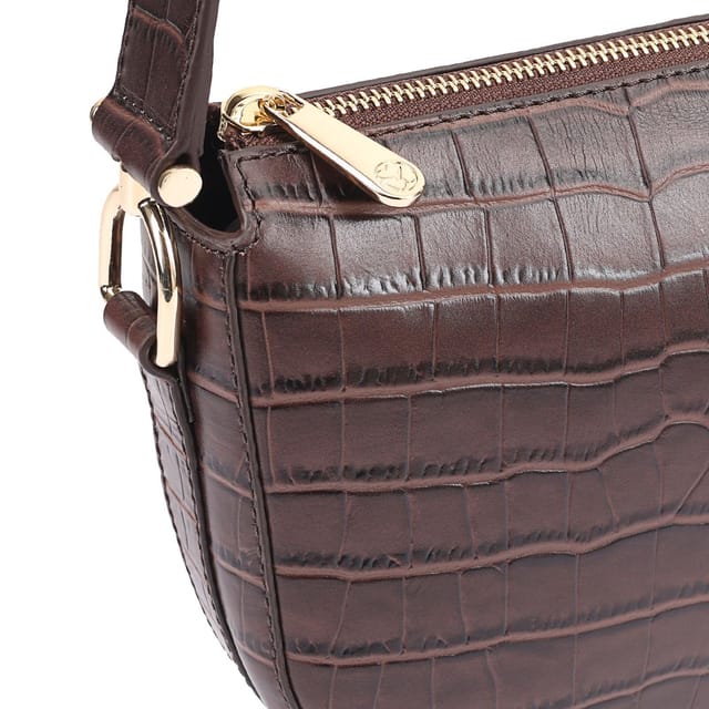 Sosandar SOSANDAR Women's Fairfax Leather Cross Body Bag in Brown - 3