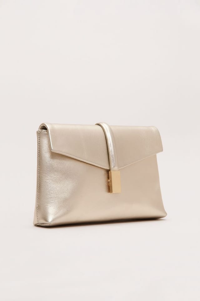 Phase Eight Phase Eight Women's Leather Clutch Bag in Metallic Gold - 2