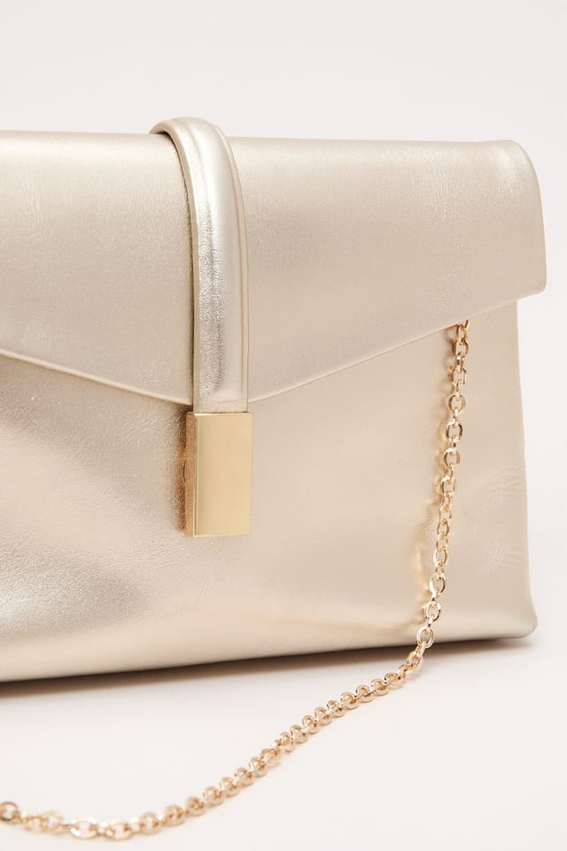 Phase Eight Phase Eight Women's Leather Clutch Bag in Metallic Gold - 3